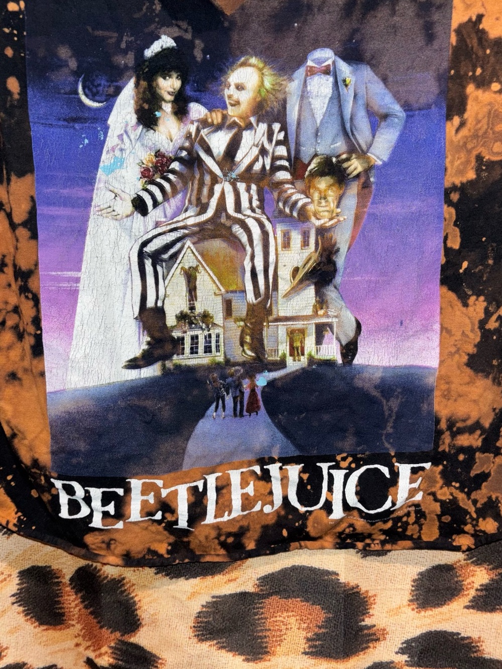 Beetlejuice Graphic Wall Art Print - Orange & Black